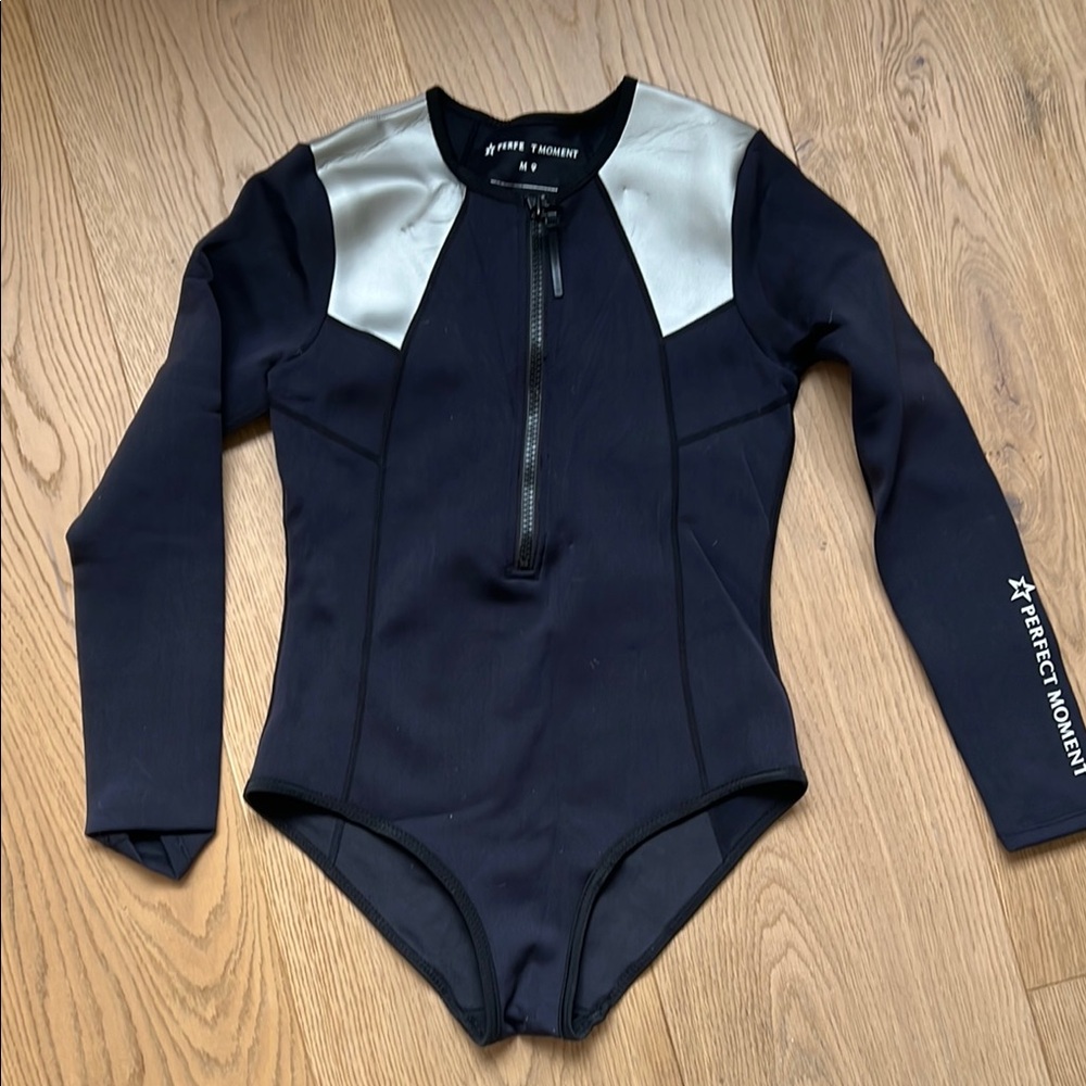 Perfect Moment Black and Silver One Piece